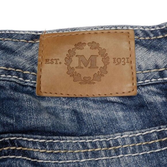 Maurices Straight Leg Jeans Size 3/4 Junior Womens Distress Holes Stretch 27x31 - Picture 10 of 12